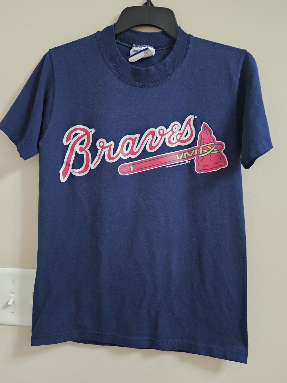 Vtg 1995 Atlanta Braves Single Stitch Shirt #15 MODAMANIA MLB World Series Year